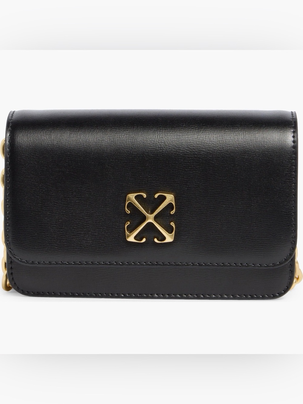Off-White Jitney Leather Wallet on a Chain